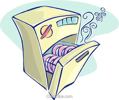 Dishwasher Royalty Free Vector Clip Art Illustration - Dishwasher Clip Art (480x405), Png Download