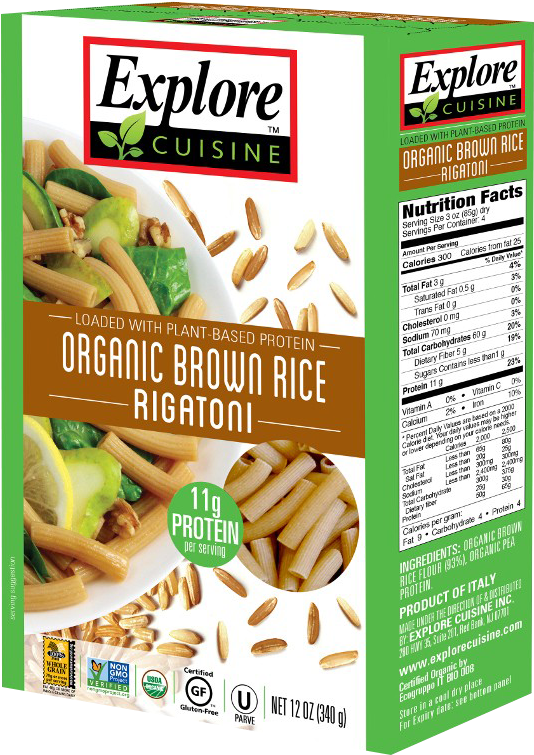 Explore Cuisine Brown Rice Pasta (655x870), Png Download