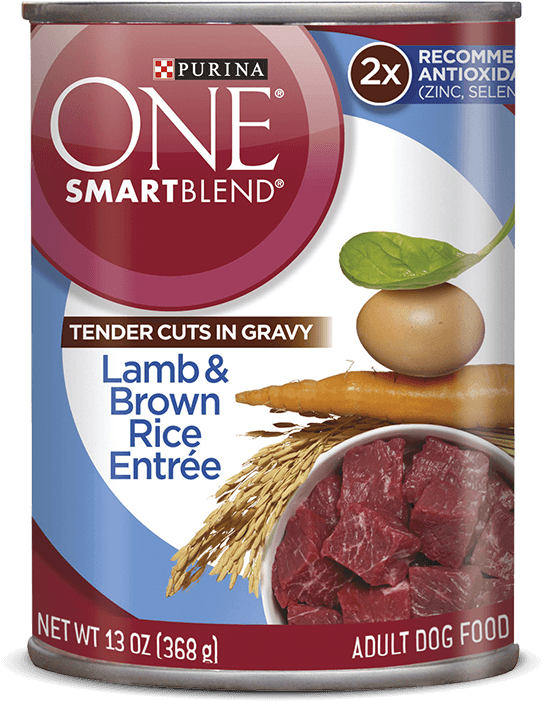 Lamb And Brown Rice Entrée - Purina One Smartblend Tender Cuts In Gravy Lamb & (662x776), Png Download