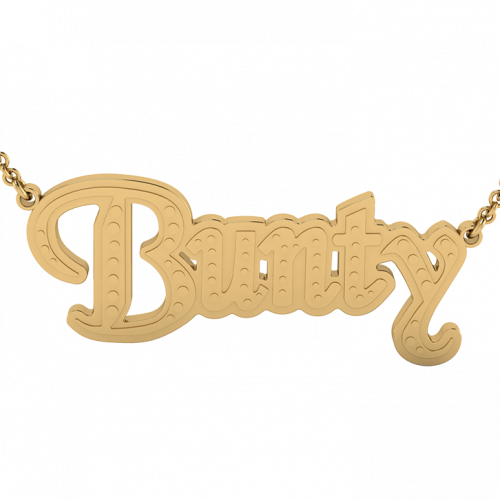 Super Trendy Riveted Looking Personalised 3d Monogram - Necklace (500x500), Png Download