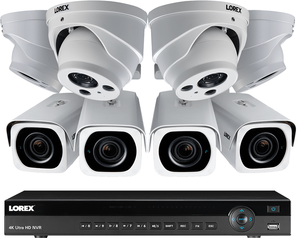 4k Ultra Hd Ip 16 Channel Nvr System, 4 Outdoor 4k - Lorex 4khdip822 4k Ultra Hd Ip Nvr System With 2 Outdoor (1200x800), Png Download