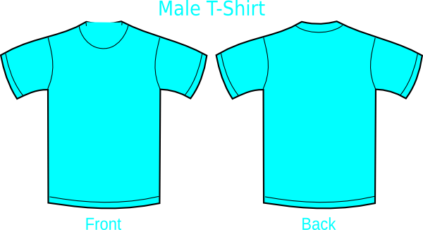 Plain Aqua Blue T Shirt (600x326), Png Download