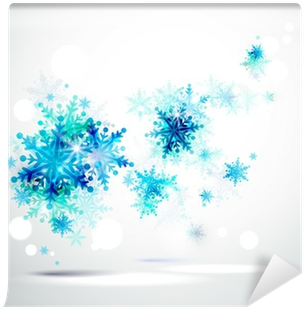 Christmas Background With Abstract Winter Blue Snowflakes - Christmas Day (400x400), Png Download
