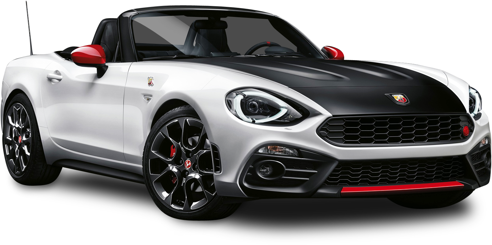 Pngpix Com Black And White Fiat 124 Spider Abarth Car - Fiat 124 Spider Black And White (1724x896), Png Download