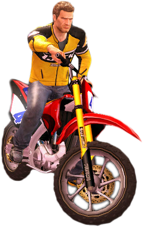 Suzuki Hayabusa Motorbike Png Image - Motorbike With Man Png (321x448), Png Download