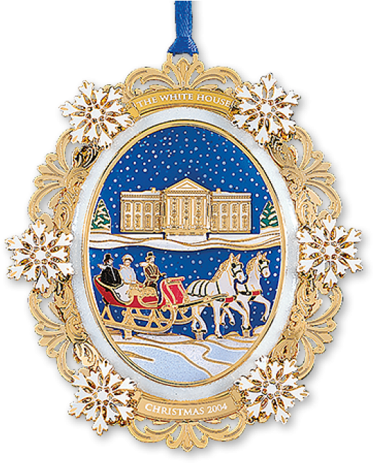 2004 White House Christmas Ornament, A First Family's - White House Ornaments 2004 (700x700), Png Download