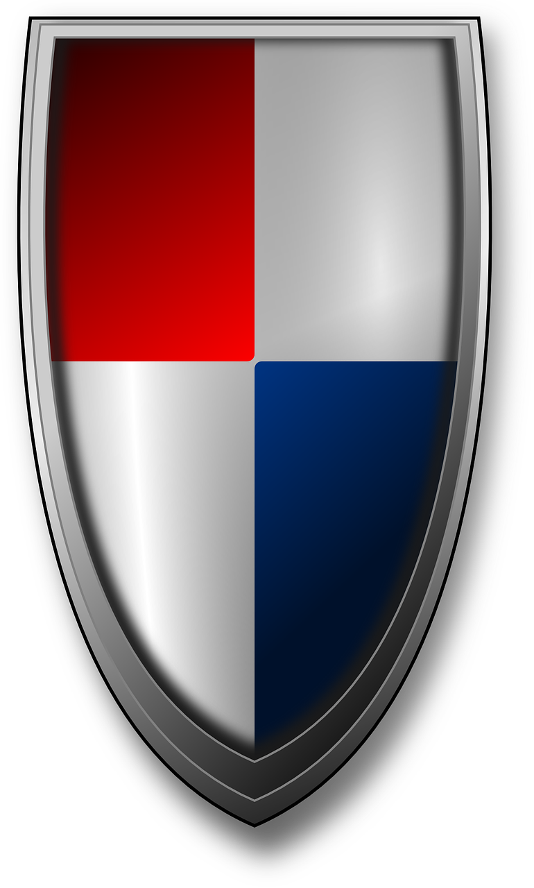 Free Vector Shield - Escudo Azul Y Rojo (563x800), Png Download