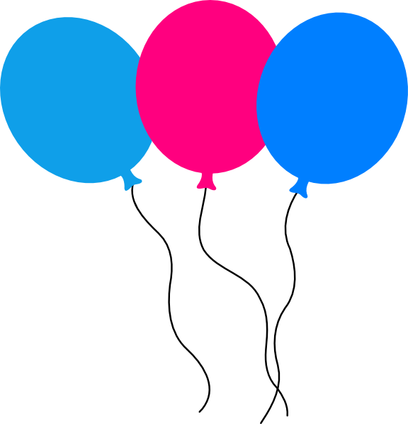 Balloons Svg Clip Arts 576 X 598 Px (576x598), Png Download
