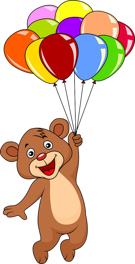 Teddy Bear Balloon Clip Art - Cute Teddy Bear With Balloons (527x1024), Png Download