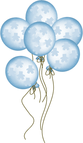 Globos Para Nene Baby Boy Background, Blue Teddy Bear, - Baby Shower Balloons Png (354x609), Png Download