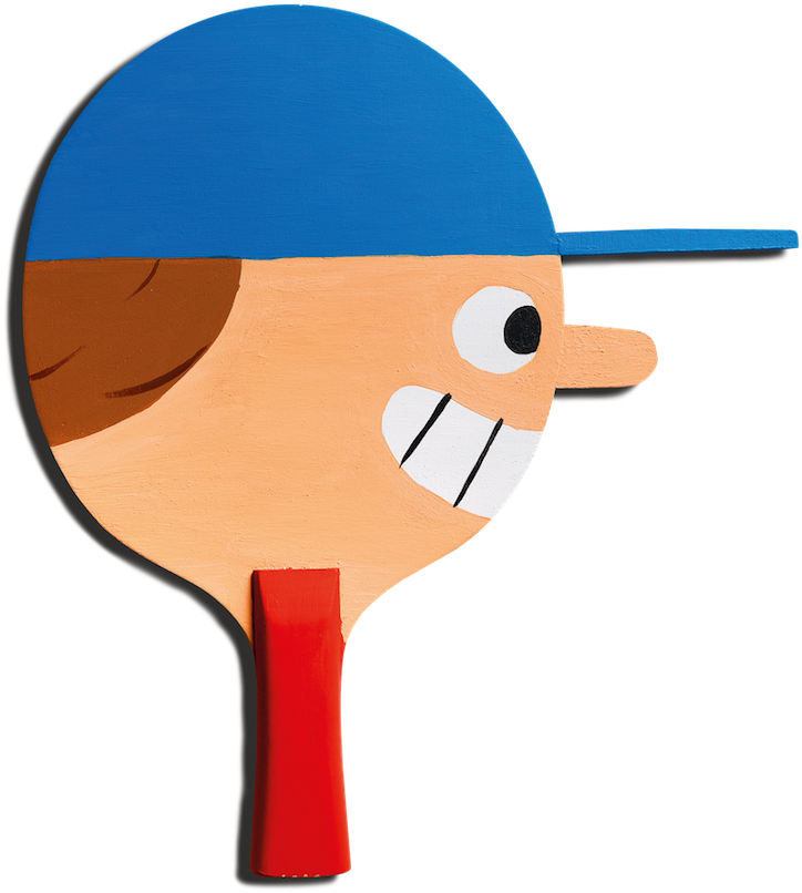 Auction Paddles Png Download - Art Ping Pong Bat (750x1125), Png Download