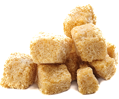 Rough Cut Raw Sugar Cubes - Brown Sugar Cubes Png (380x318), Png Download