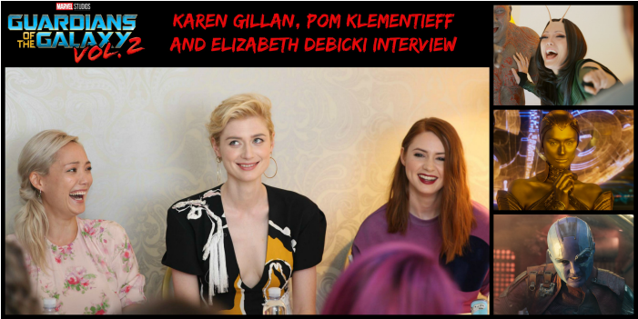 Karen Gillan, Pom Klementieff And Elizabeth Debicki - Marvel's Guardians Of The Galaxy Vol. 2 Prelude (678x381), Png Download