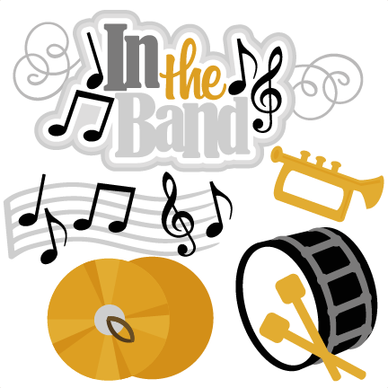 In The Band Svg Cutting Files Music Svg Cut Files Trumpet - Miss Kate Cuttables Music (432x432), Png Download