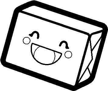 Sugar Cube Coloring Page - Terron De Azucar Dibujo (600x470), Png Download