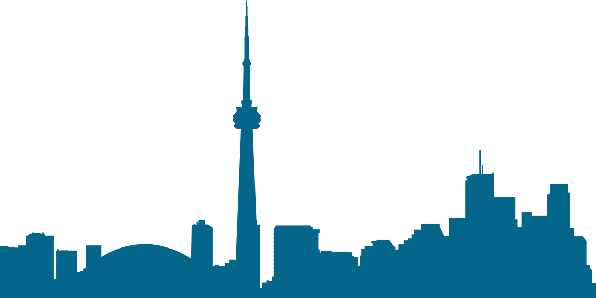 Toronto-silhouette - Toronto (1178x590), Png Download