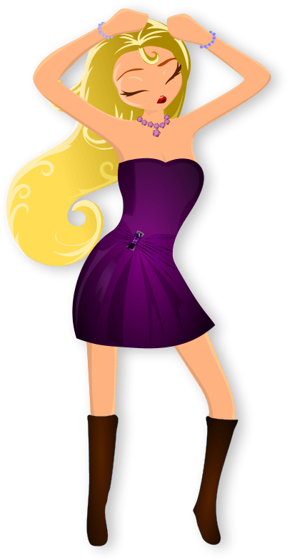 Clip Arts Related To - Lady Dancing Cartoon (417x800), Png Download