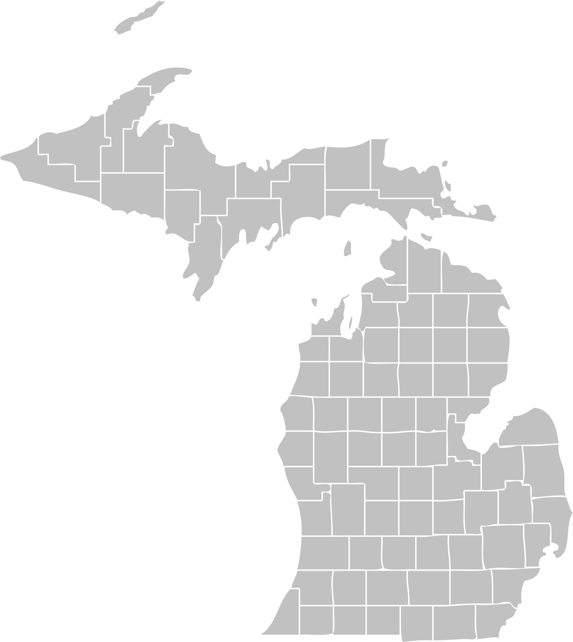Michigan Map - Michigan Map Clip Art (2000x2239), Png Download