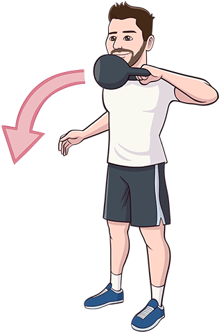 Kettlebell Punch Swing - Swing Exercise (875x500), Png Download