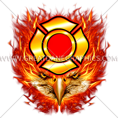 Download Error - Backyardgamesusa Fire Flames Eagle Firefighter Seal (385x385), Png Download