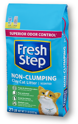 Non-clumping Clay Litter 21lb - Fresh Step Cat Litter (519x473), Png Download