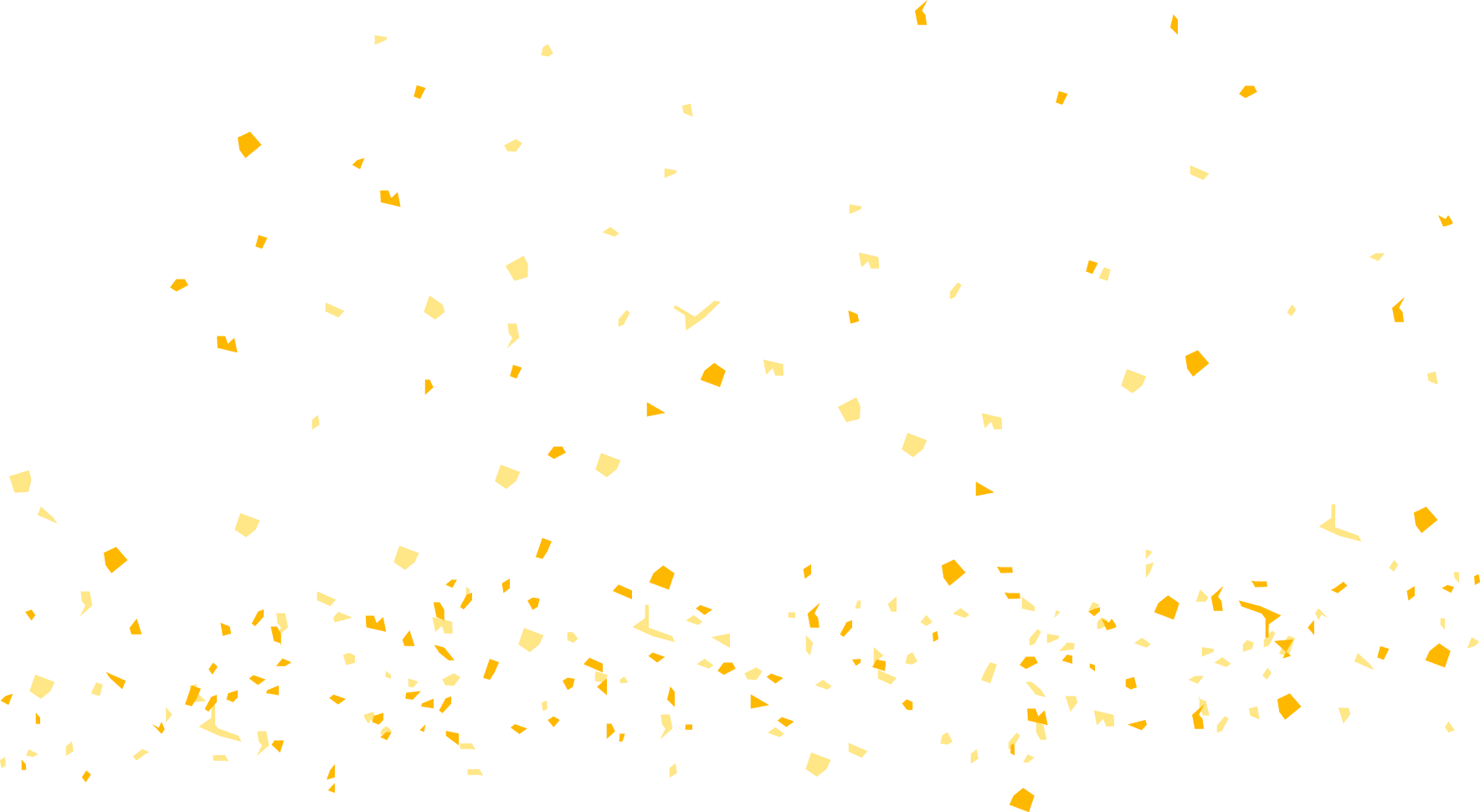 Kick Butts Generation - Yellow And Orange Confetti (1768x970), Png Download