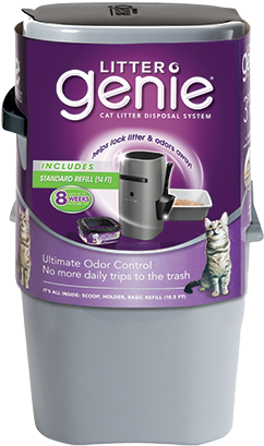 National Green New Pail - Litter Genie Ads (300x454), Png Download