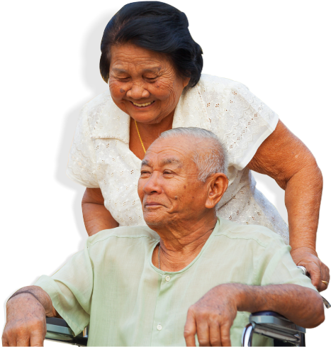 Asian Elderly Couple - Elderly Asians Png Transparent (750x531), Png Download