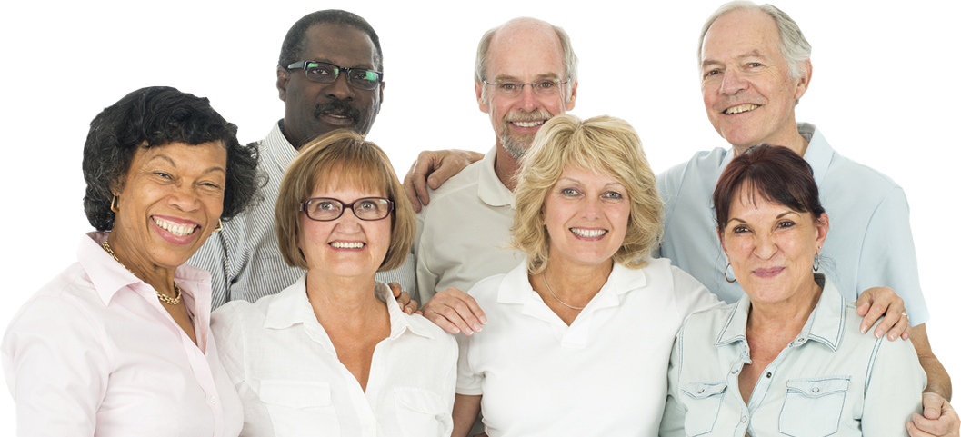 Senior Citizens Group Png (1057x481), Png Download