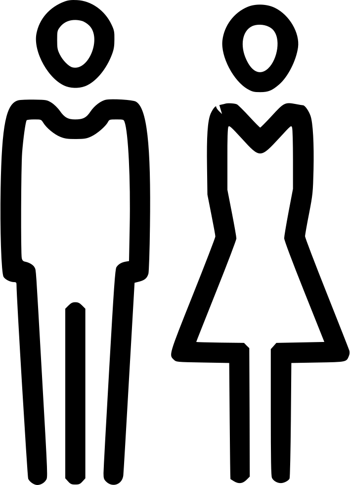Men Women Toilet Wc Restroom Comments - Icon Love Family Png (708x980), Png Download