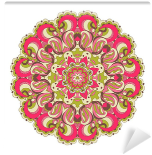 Beautiful Pink Arabesque Lace Pattern Background Vector - Coloring Book (400x400), Png Download
