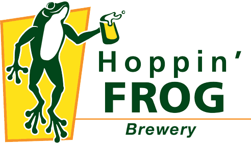 Hoppin Frog Brewery Logo (492x285), Png Download