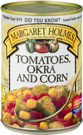 Tomato Products • Tomatoes, Okra And Corn - Margaret Holmes Vegetables (391x600), Png Download