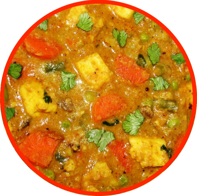 Okra-masala - Navratan Paneer (754x749), Png Download