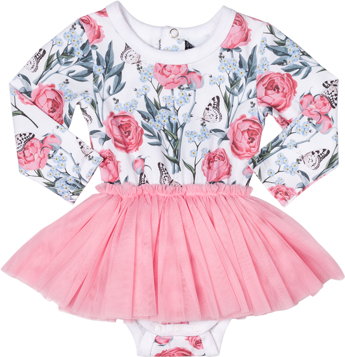 Forget Me Not Baby Long Sleeve Circus Dress - Girl (1000x1000), Png Download