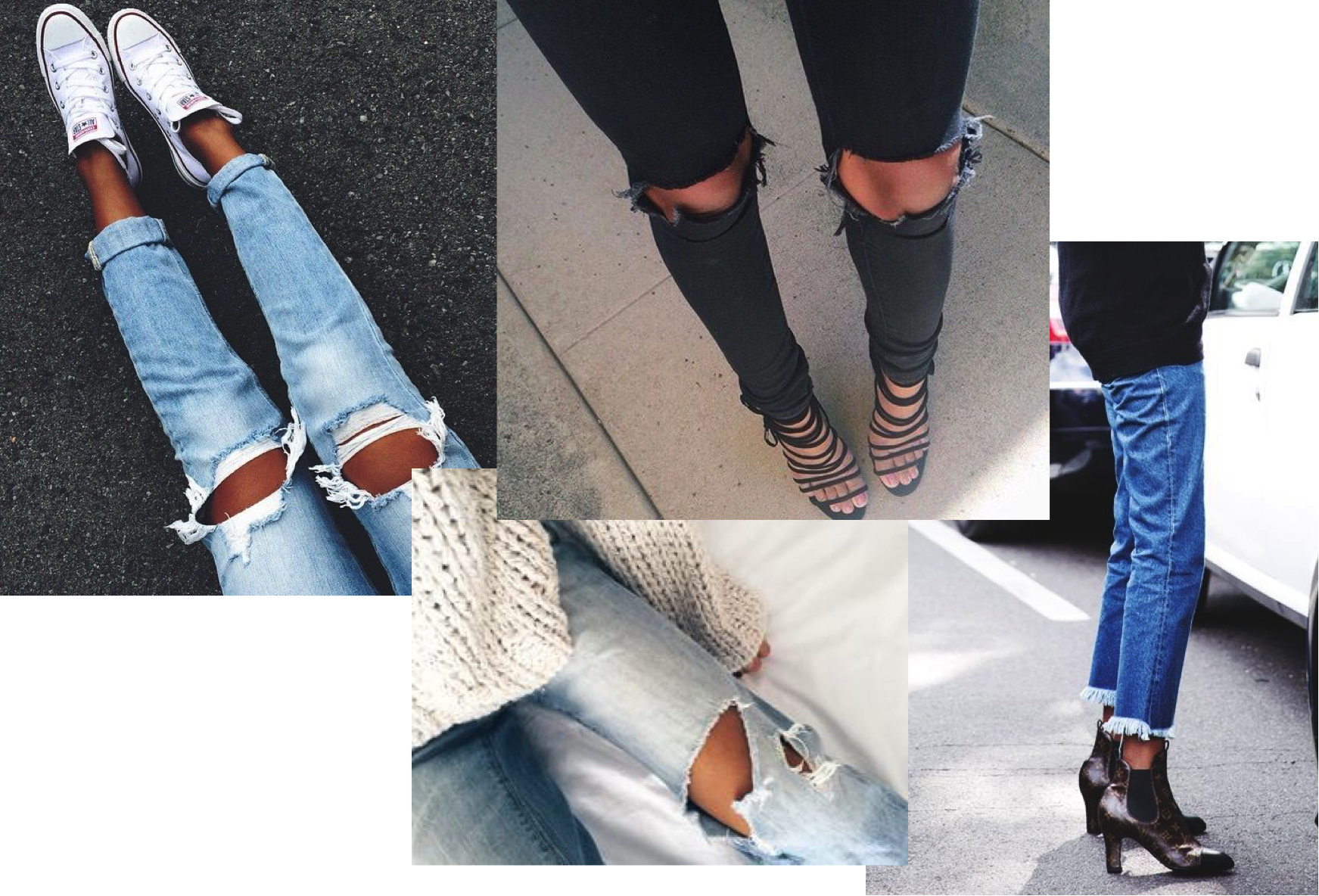 Ripped Jeans Trend - Порвать Джинси (1743x1184), Png Download