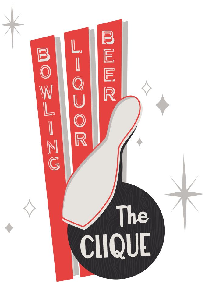 Clique Lanes Is A 16 Lane, Bi-level Bowling Center - Label (673x926), Png Download