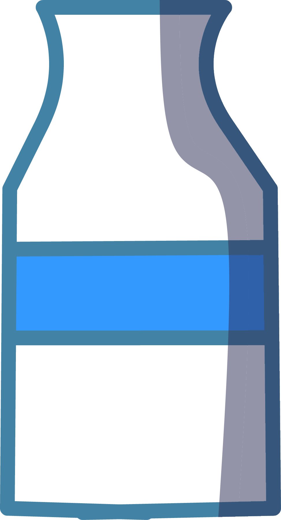 Milk Bottle - Milk (973x1797), Png Download