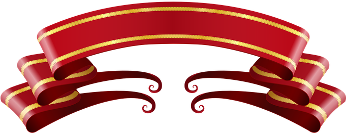 Ribbon, Banner, Gold, Label, Red, Title - Calavera Hombre Throw Blanket (680x340), Png Download