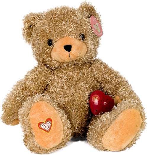 Heart-bear - Stuffed Toy (500x522), Png Download