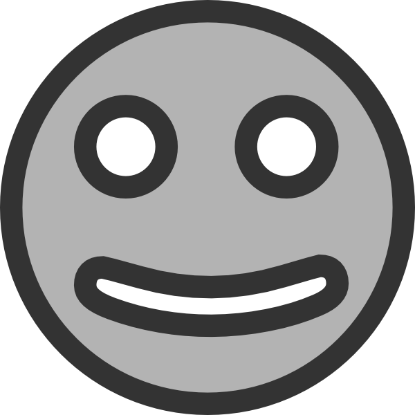 This Free Clipart Png Design Of Smiley Face Clipart - Transparent Grey Happy Face (600x600), Png Download