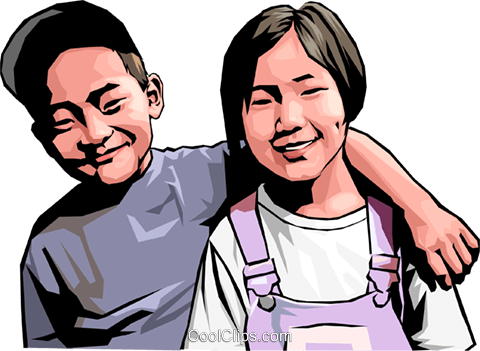 Brother And Sister - Brother And Sister Clipart (480x351), Png Download
