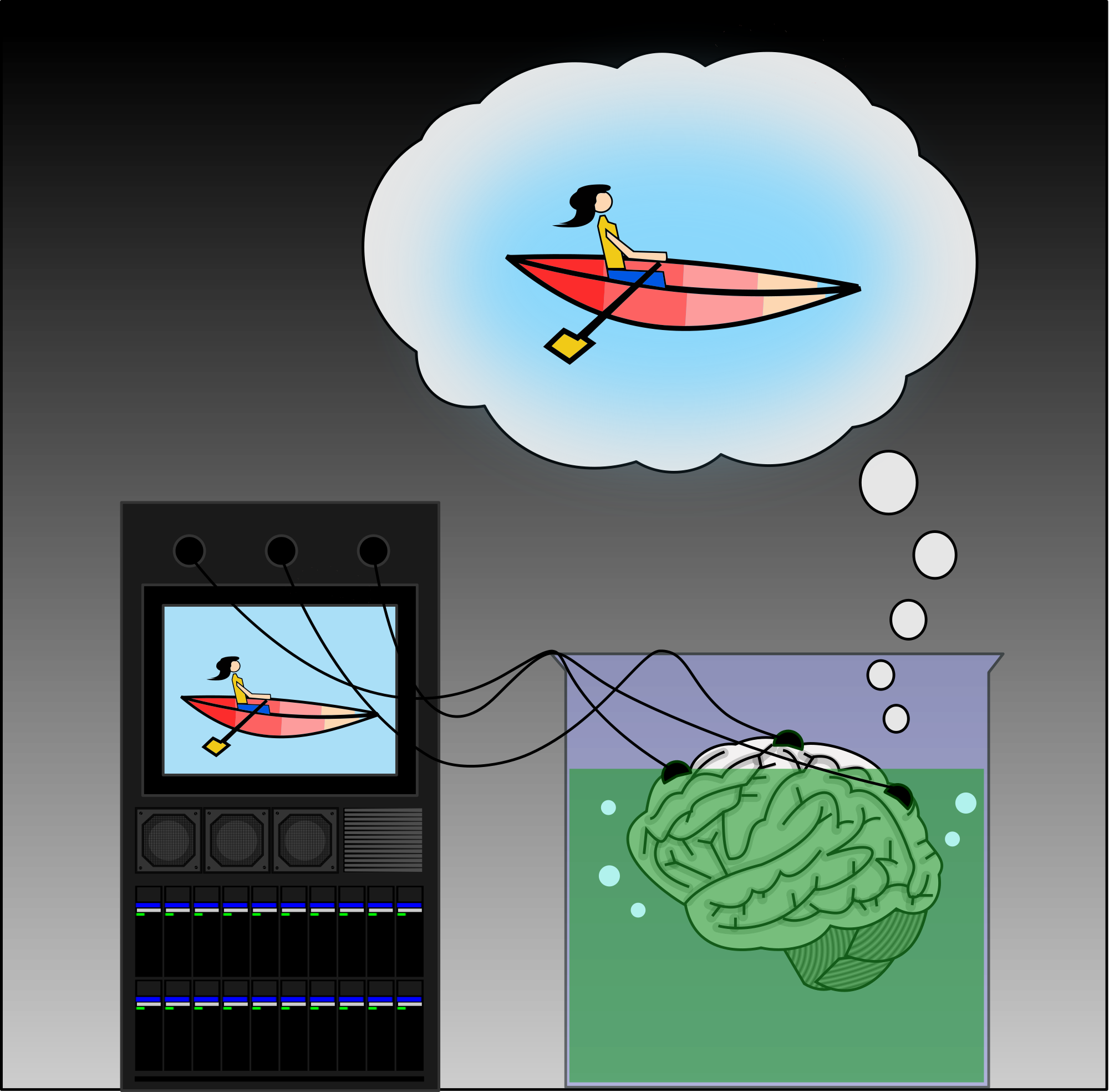 Open - 缸 中 之 腦 (2000x1969), Png Download