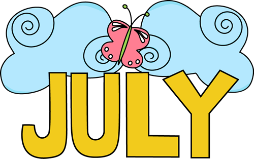 June July Clipart - July Month Clip Art (500x314), Png Download