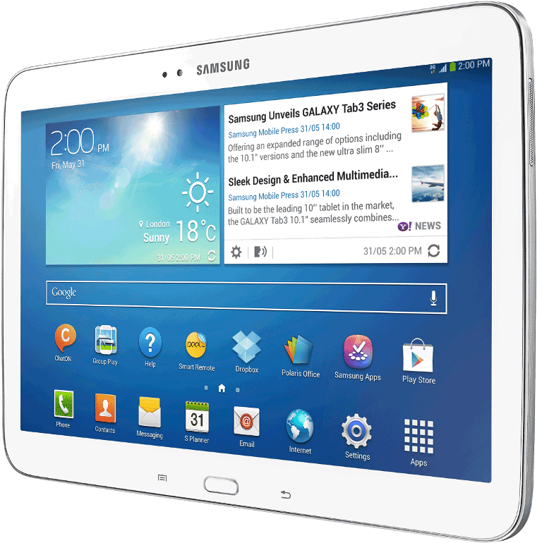 Samsung Galaxy Tab - Samsung Galaxy Tab 3 P5210 Wifi White Tablet (1000x997), Png Download