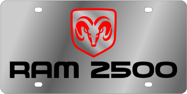 Dodge Ram 2500 Black Lettering Mirror Stainless Steel - Dodge Ram (640x356), Png Download