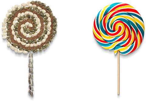 Don't Be A Sucker For Seeds - Lollipop (602x335), Png Download