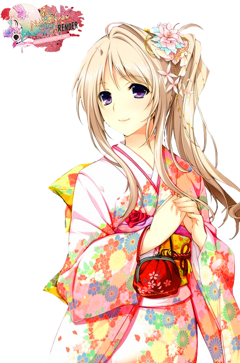 Kimono Girl 6 By Nunnallyrey - Anime Girls Wearing Kimono (500x751), Png Download