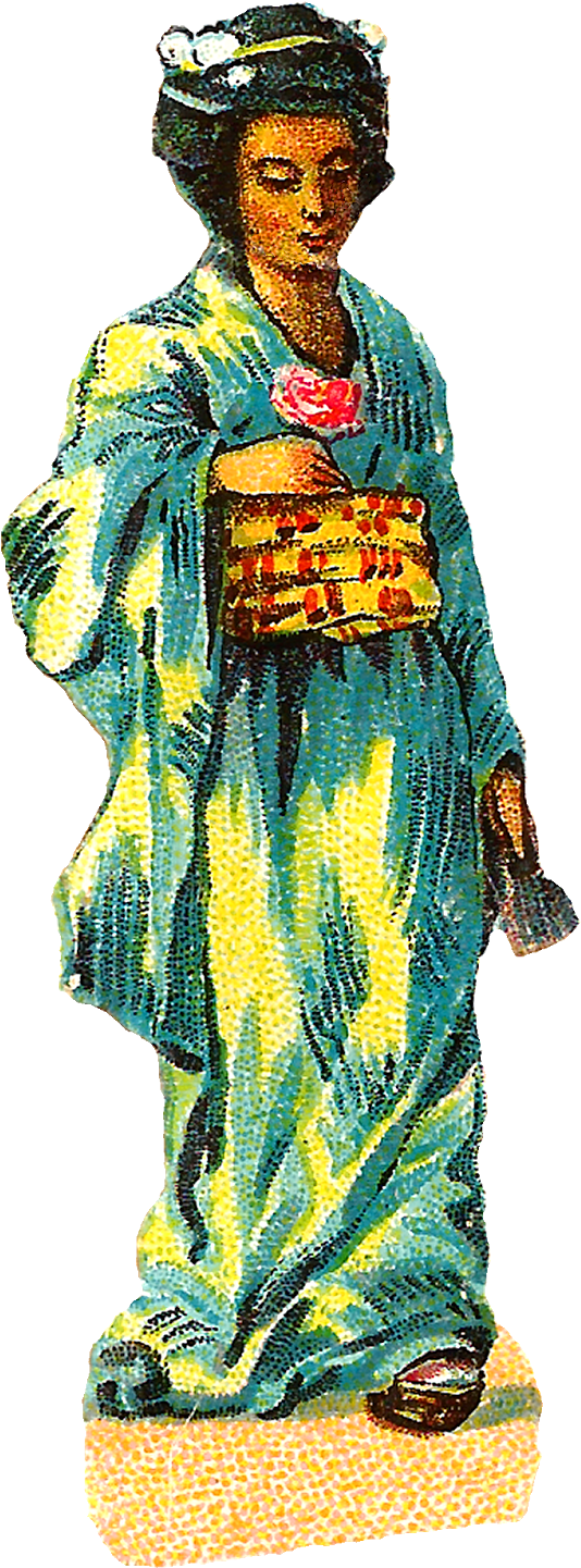 Digital Japanese Kimono Fashion Downloads - Day Dress (678x1600), Png Download
