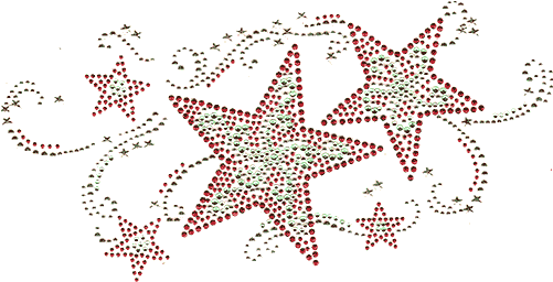 S3274-red<br>red Sparkling Stars - Red Red (500x484), Png Download